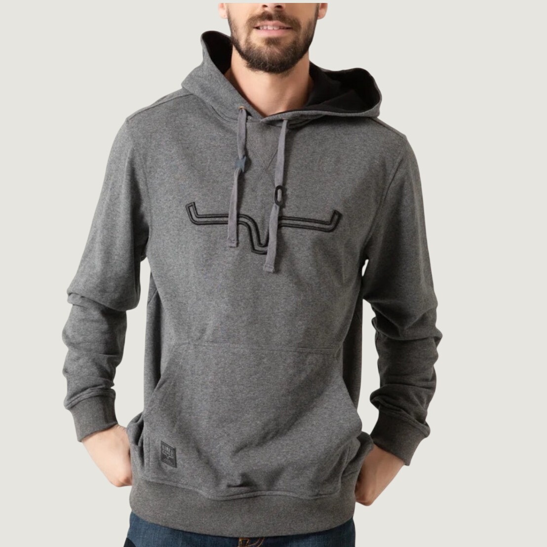 Kimes Ranch Fast Talker Fleece Charcoal Hoodie, Men's Small, Western Casual